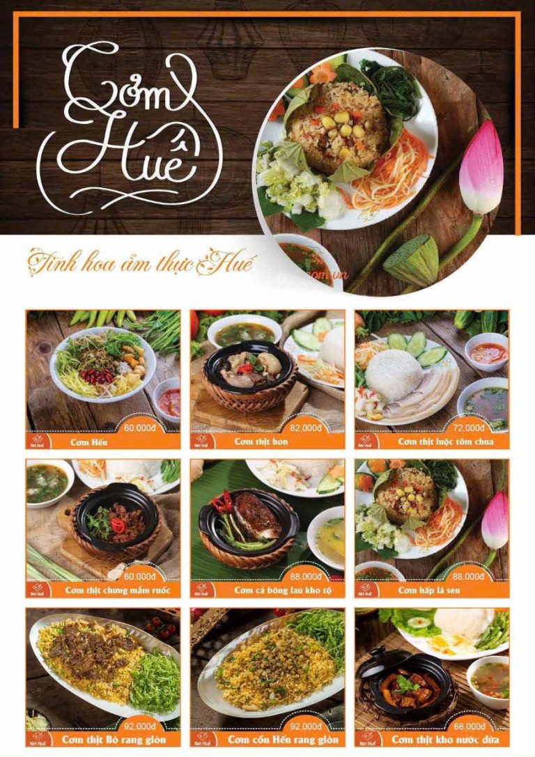 Menu Quán Nét Huế Tinh Hoa Ẩm Thực Cố Đô Giữa Lòng Thành Phố - CHARLIE ...