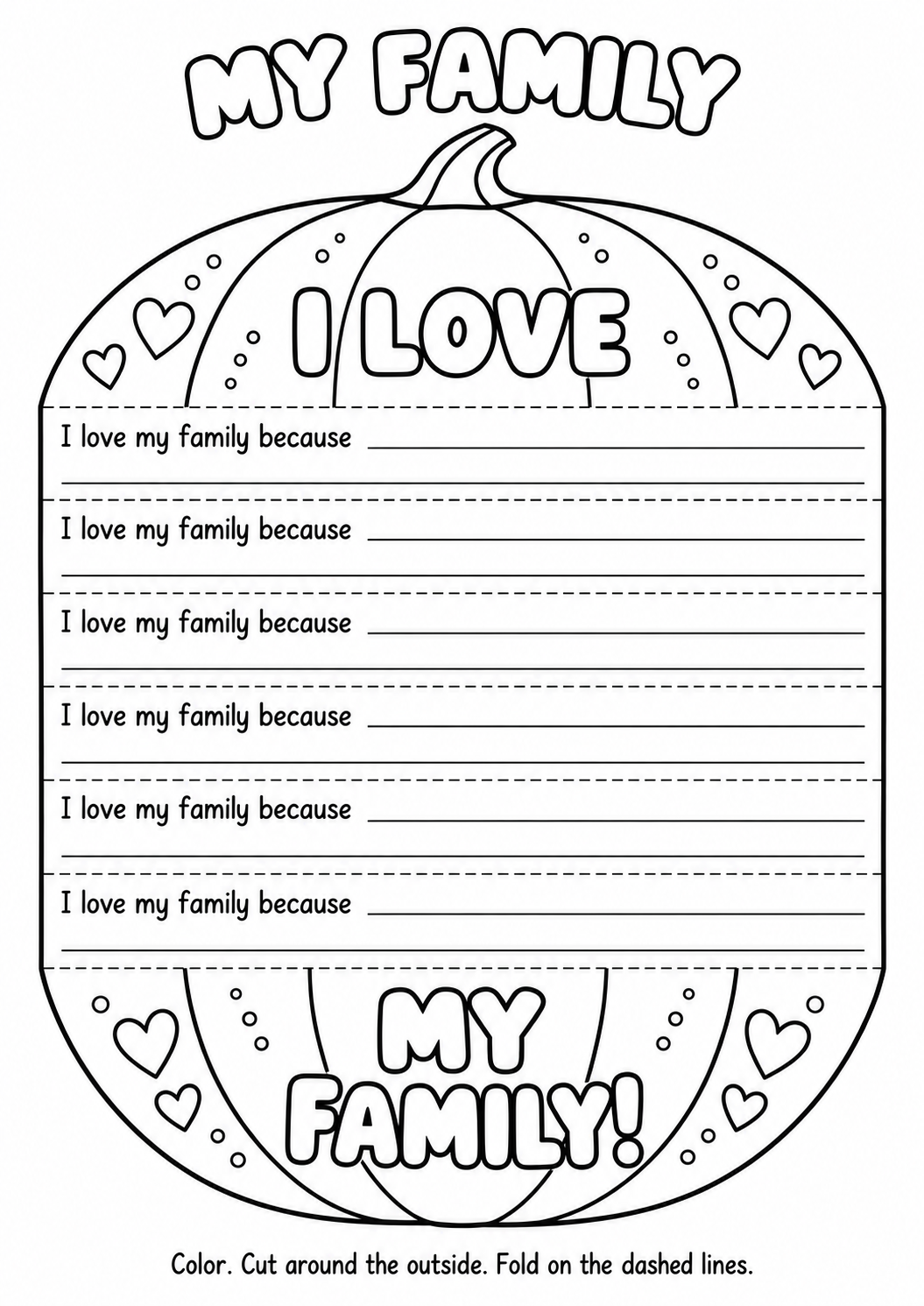 10 Thankful Pumpkin Craft Printables for Kids – Color, Write, and Fold ...