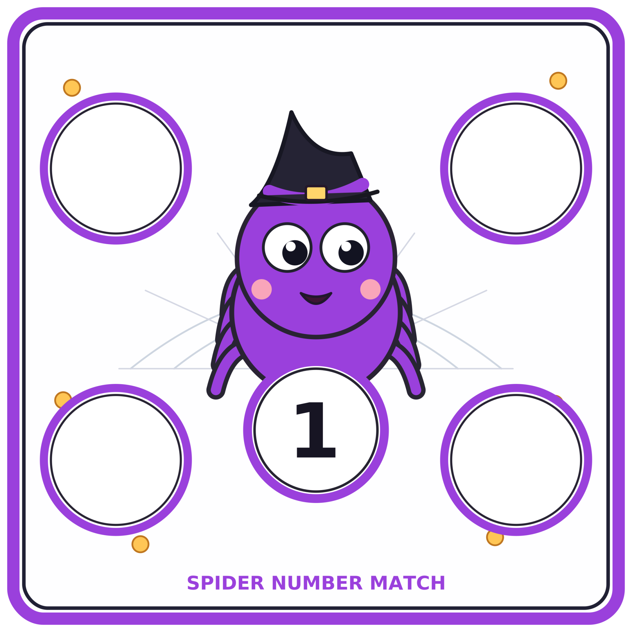 Halloween Spider Number Matching 1–20 | Fun Printable Math Activity for ...