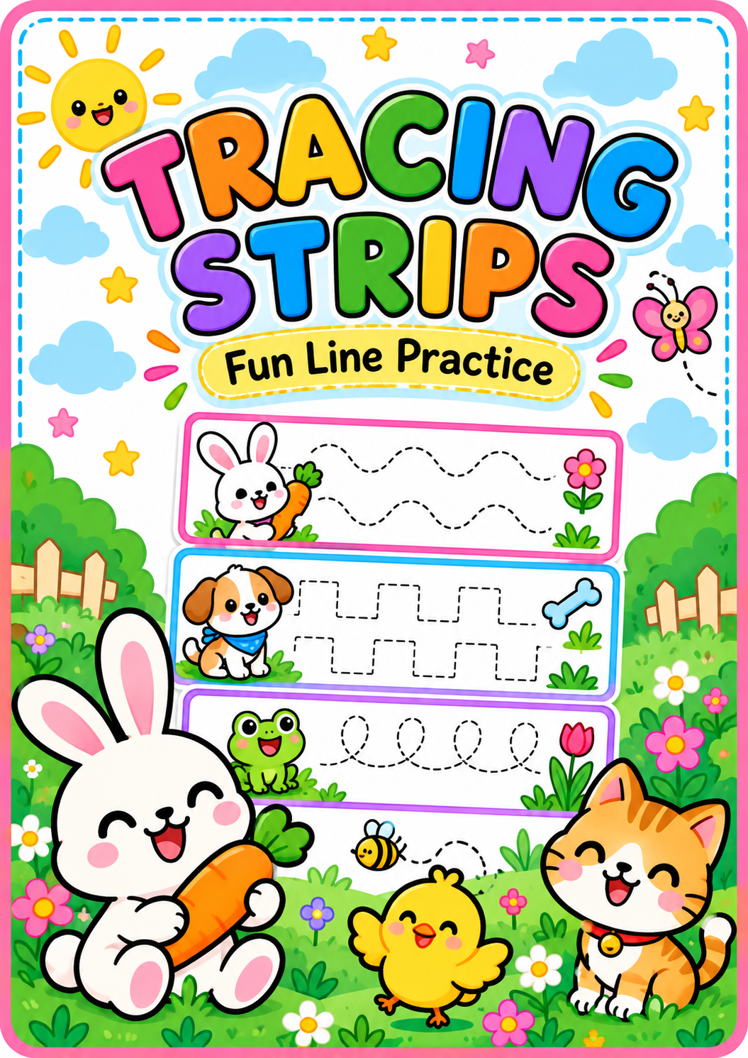 Free Printable Tracing Lines Worksheets for Preschool Kids - CHARLIE ...